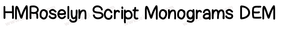 HMRoselyn Script Monograms DEMO字体转换
